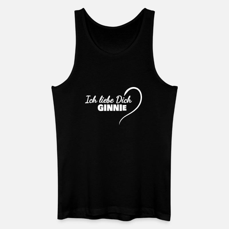 Ginnie als Herz - Männer Bio Tank Top - Schwarz
