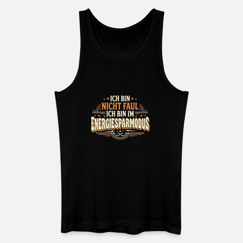 Ich bin im Energiesparmodus - Männer Bio Tank Top - Schwarz