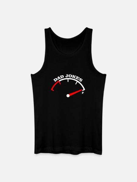 Dad Jokes Meter Tee Design - Men’s Organic Tank Top - black