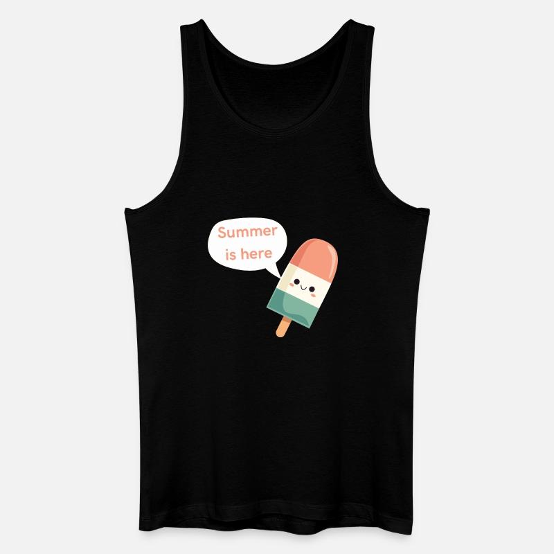 Der Sommer ist da - Männer Bio Tank Top - Schwarz