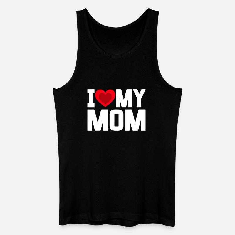Ich liebe meine Mutter - Männer Bio Tank Top - Schwarz