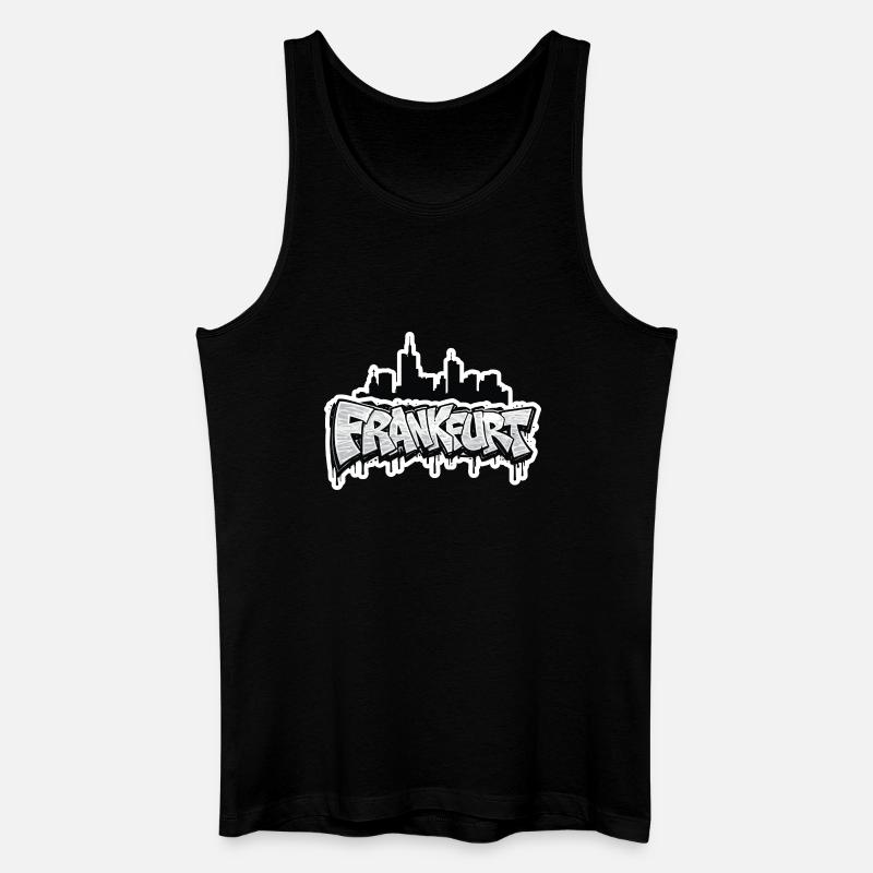 Frankfurt Skyline Graffiti - Männer Bio Tank Top - Schwarz