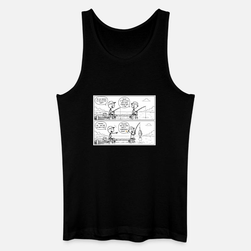 Hooked on Commitment - Men’s Organic Tank Top - black