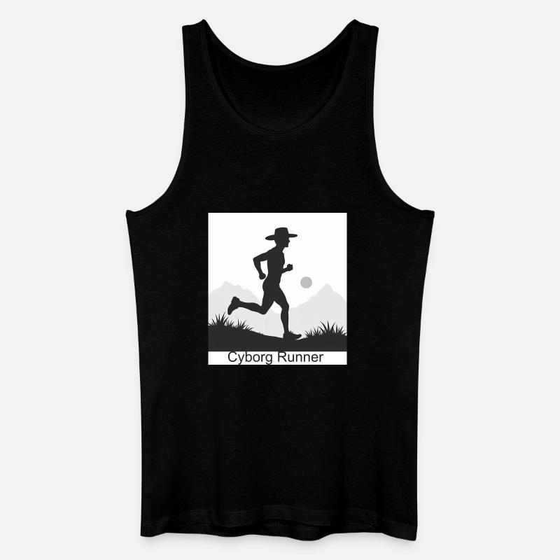 Cyborg Runner - Männer Bio Tank Top - Schwarz