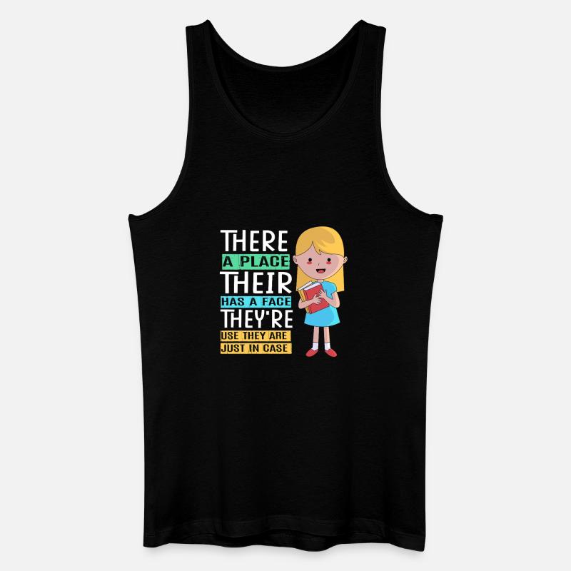 Grammatik Englisch Rechtschreibung - Männer Bio Tank Top - Schwarz