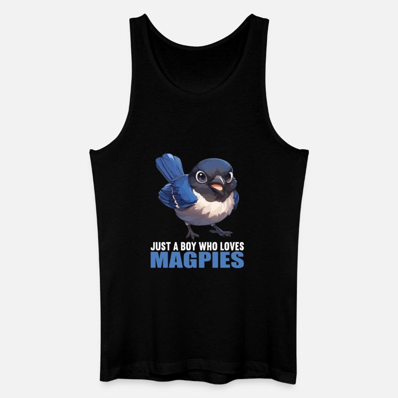 Elstern Elster - Männer Bio Tank Top - Schwarz