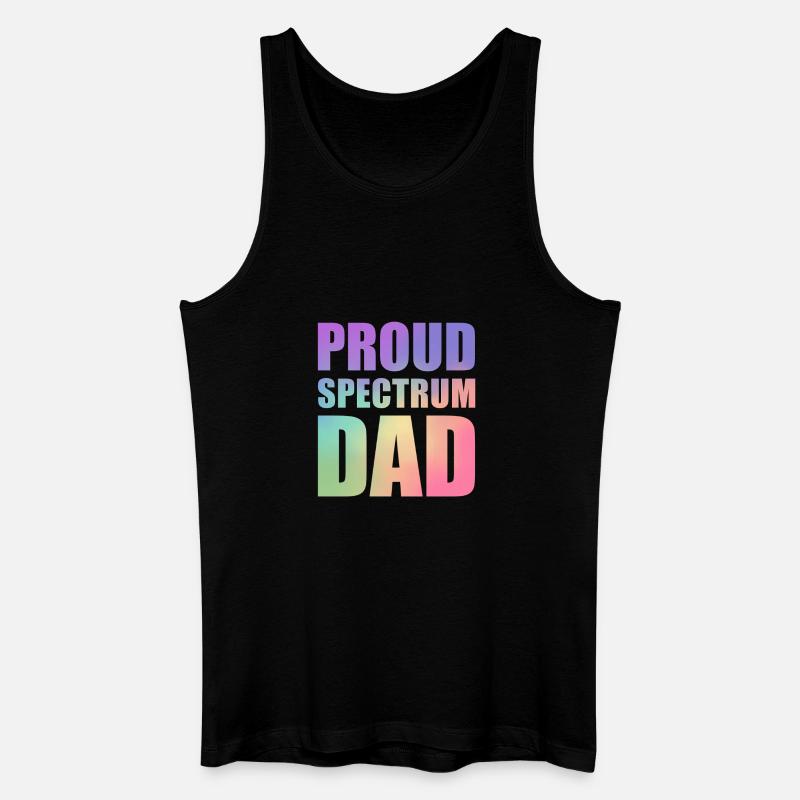 Stolzer Spectrum-Papa - Männer Bio Tank Top - Schwarz