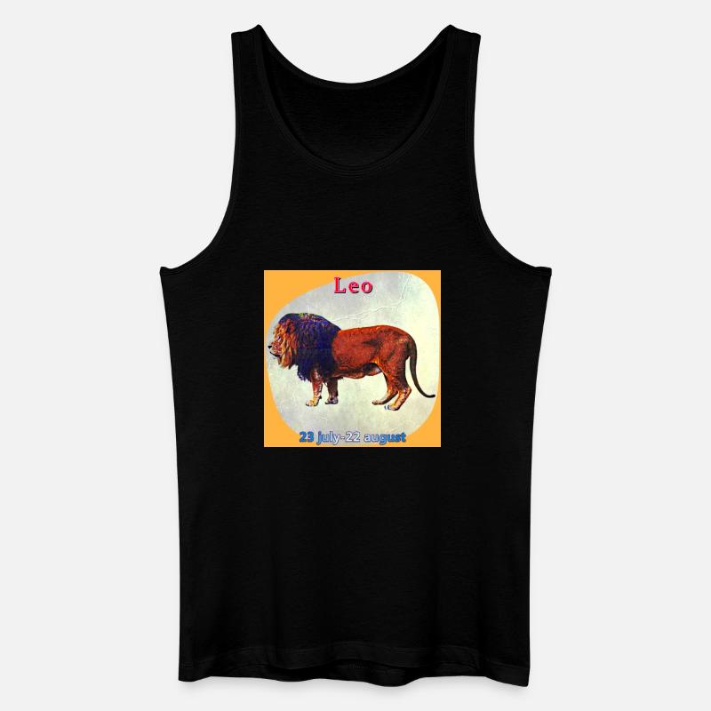 Löwe - Männer Bio Tank Top - Schwarz