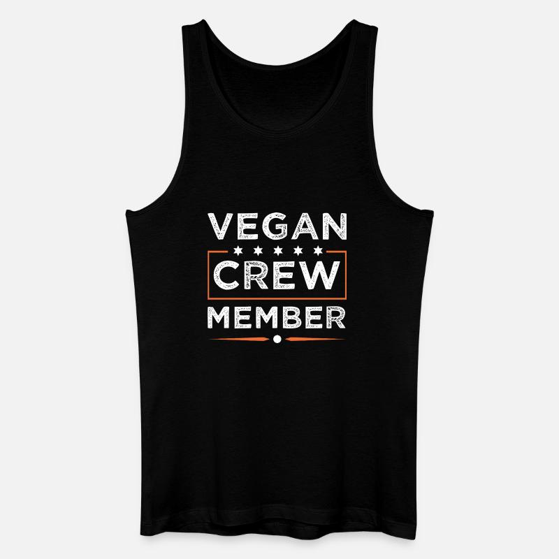 Vegan Crew - Männer Bio Tank Top - Schwarz
