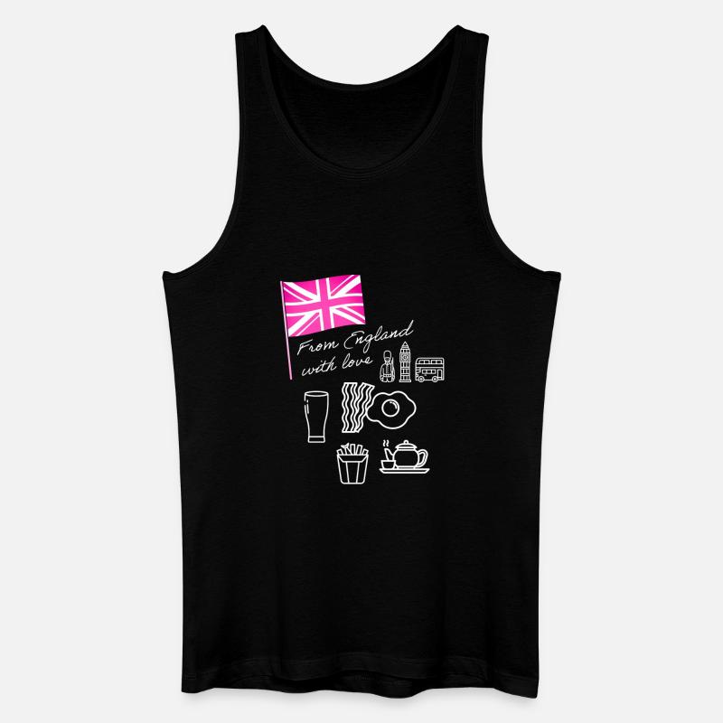 EXANGLIA (Pink + Weiß) - Männer Bio Tank Top - Schwarz