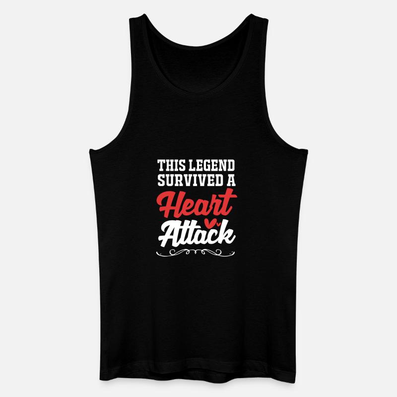 Herzinfarkt Legende - Männer Bio Tank Top - Schwarz