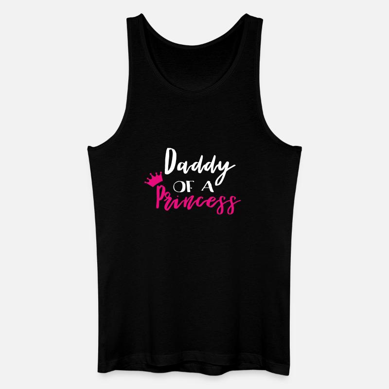 Papa einer Prinzessin - Männer Bio Tank Top - Schwarz