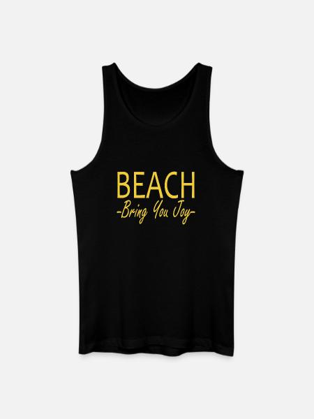 Beach bring you joy - Männer Bio Tank Top - Schwarz