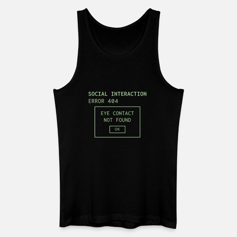 Fehler 404 bei sozialen Interaktionen - Männer Bio Tank Top - Schwarz