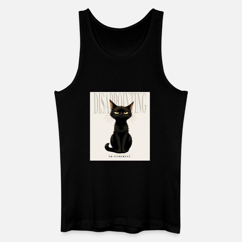 Disappointing. – Sarcastic Black Cat Design - Männer Bio Tank Top - Schwarz
