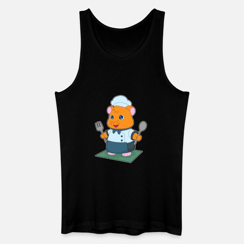 Hamster Besteck Kochen Küche - Männer Bio Tank Top - Schwarz