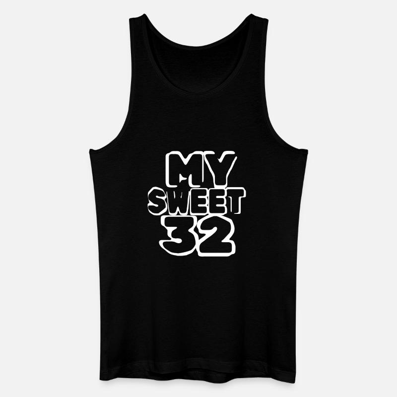 Alter 32 - Männer Bio Tank Top - Schwarz