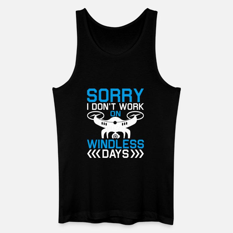 Windstill-Drohne Spruch - Männer Bio Tank Top - Schwarz