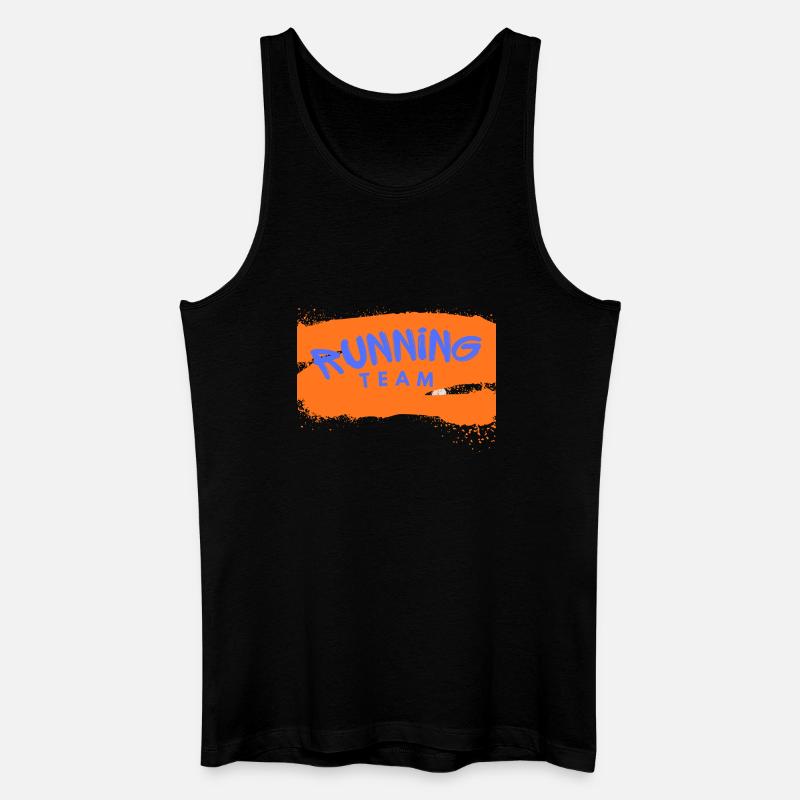 Running Team - Männer Bio Tank Top - Schwarz