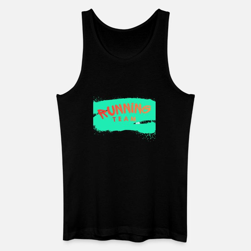 Running Team - Männer Bio Tank Top - Schwarz