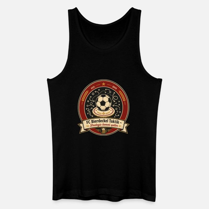 FC Bierdeckel Taktik - Männer Bio Tank Top - Schwarz