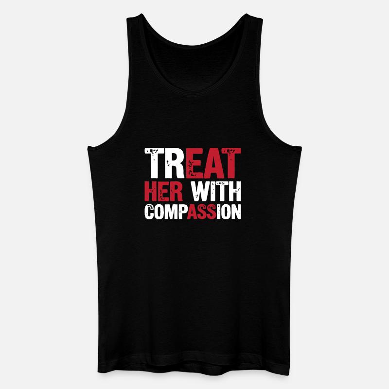 Behandle sie mit Mitgefühl - Männer Bio Tank Top - Schwarz