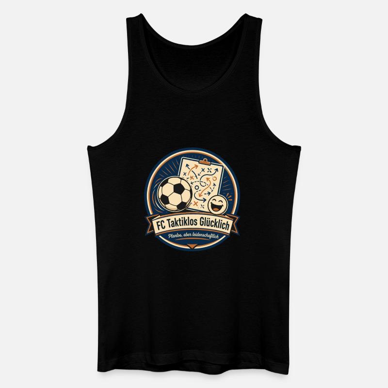 FC Taktiklos Glücklich - Männer Bio Tank Top - Schwarz