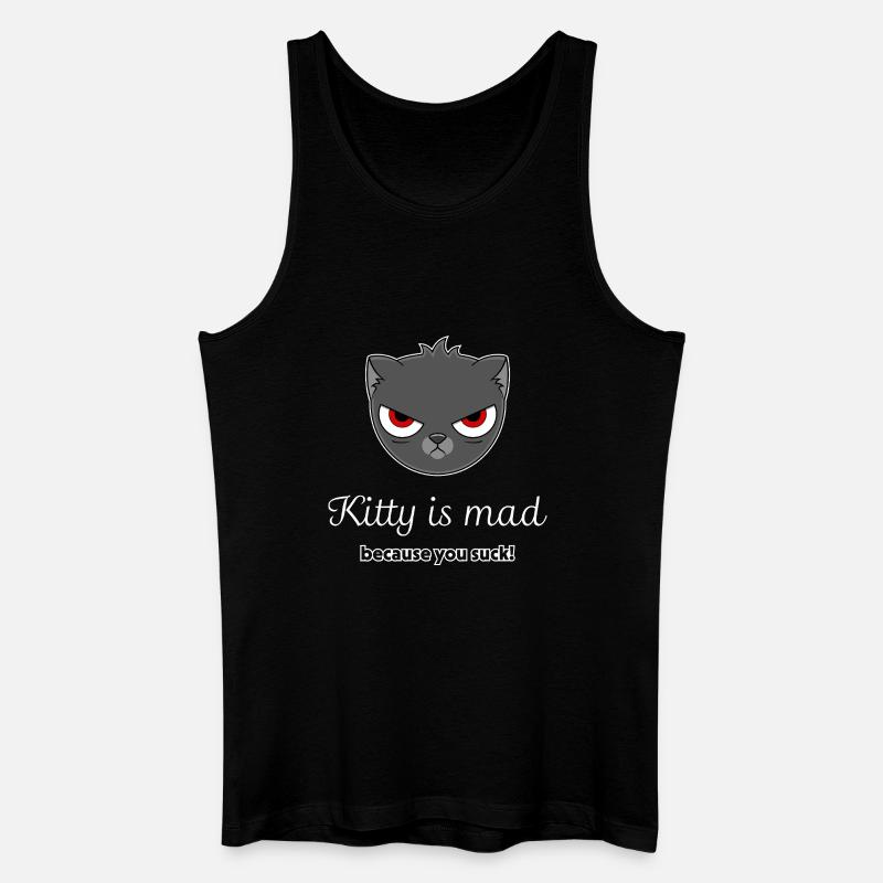 beleidigte Katze - Männer Bio Tank Top - Schwarz