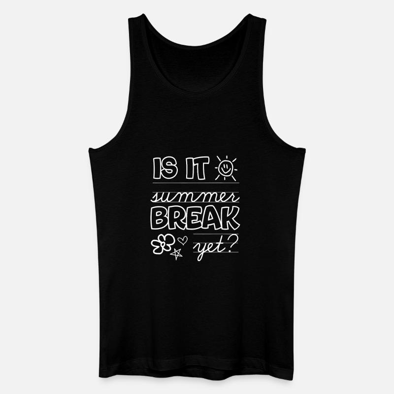 Sind schon Sommerferien? Doodle-Tippfehler - Männer Bio Tank Top - Schwarz