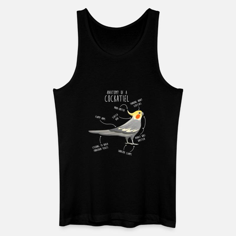 Nymphensittich-Anatomie - Männer Bio Tank Top - Schwarz