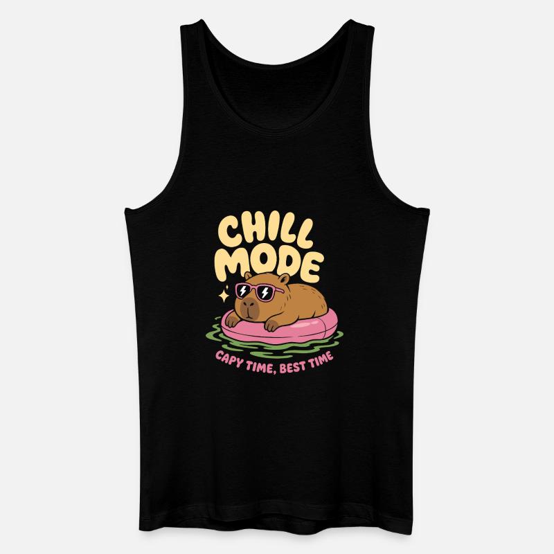 Mode Chill Capybara Pas d’urgence - Débardeur bio Homme - noir