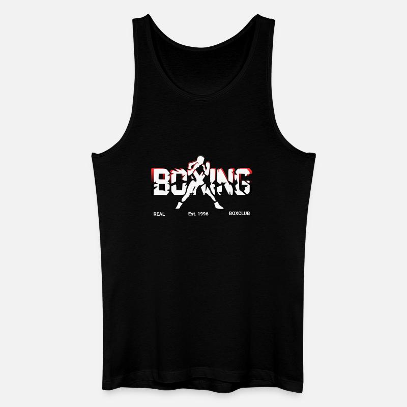 Boxing boxen Logo - Männer Bio Tank Top - Schwarz