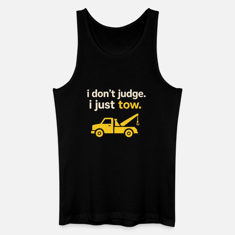 Ich urteile nicht | Abschleppdienst - Männer Bio Tank Top - Schwarz