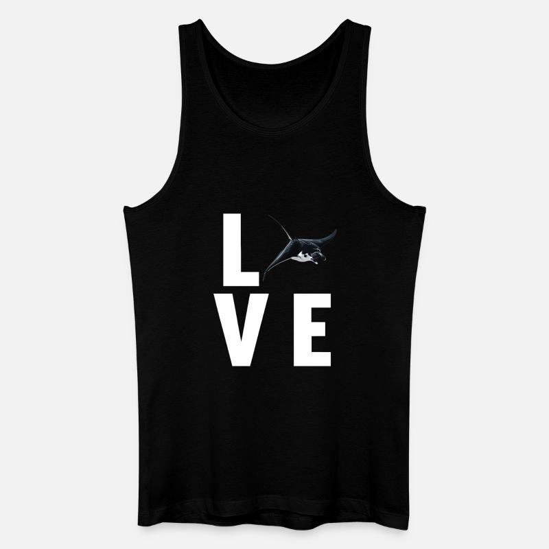 Rochen Mantarochen - Männer Bio Tank Top - Schwarz