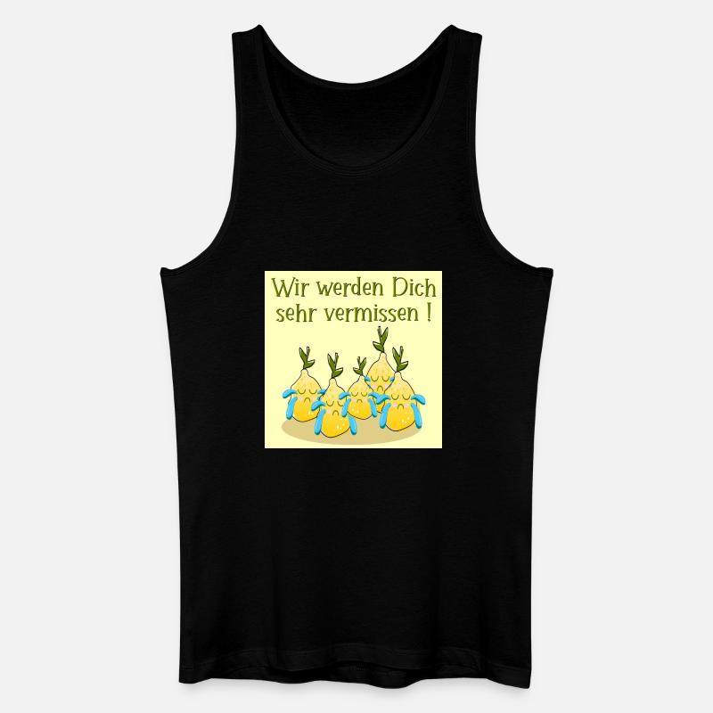 Abschied Team Zitronen - Männer Bio Tank Top - Schwarz