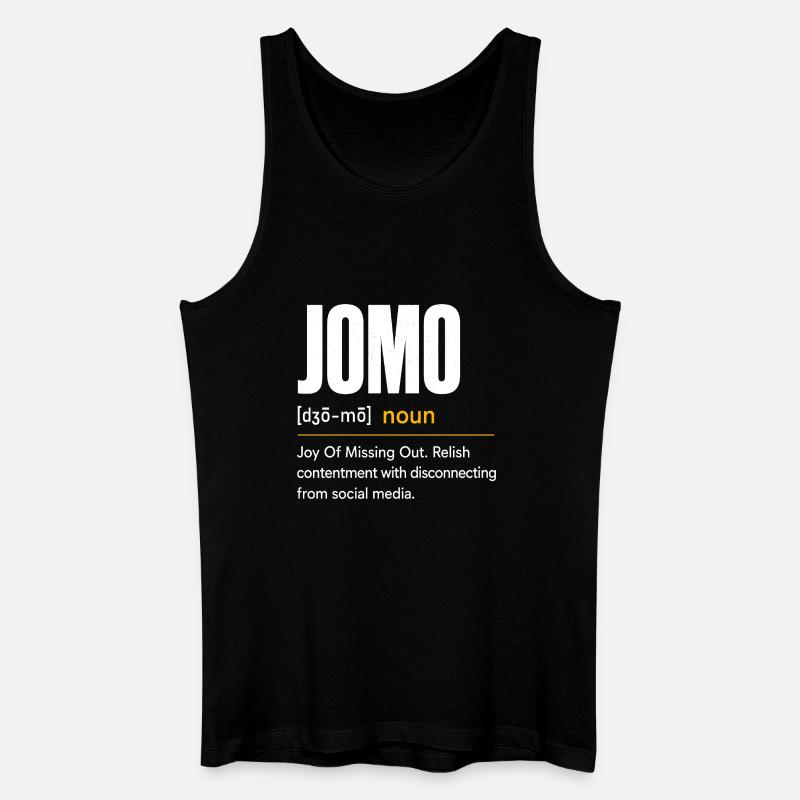 JOMO: Freude am Nichtstun - Männer Bio Tank Top - Schwarz