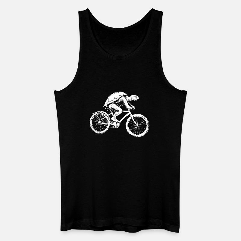 Bicycle Turtle - Men’s Organic Tank Top - black
