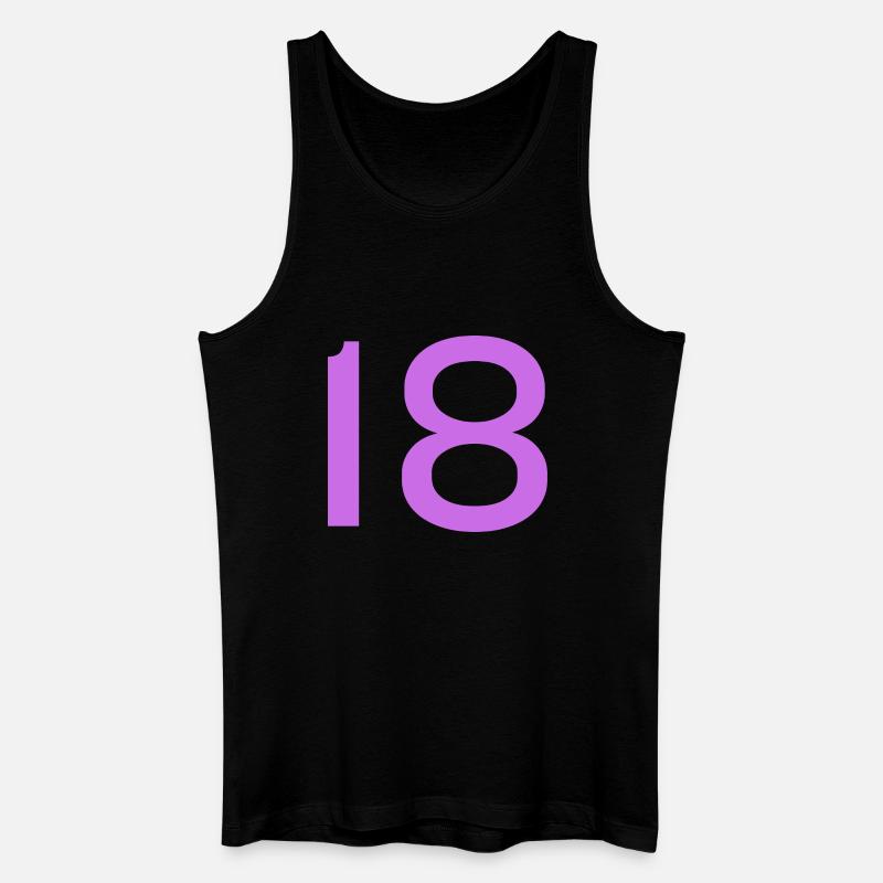 18 - Männer Bio Tank Top - Schwarz