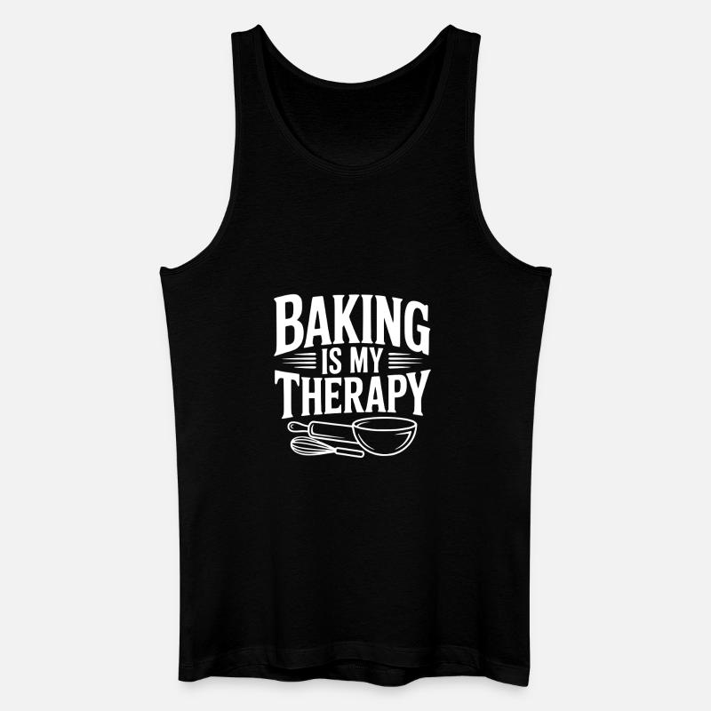 Baking Is My Therapy - Men’s Organic Tank Top - black