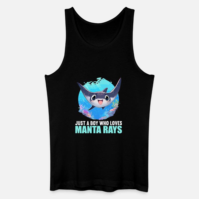 Rochen Mantarochen - Männer Bio Tank Top - Schwarz