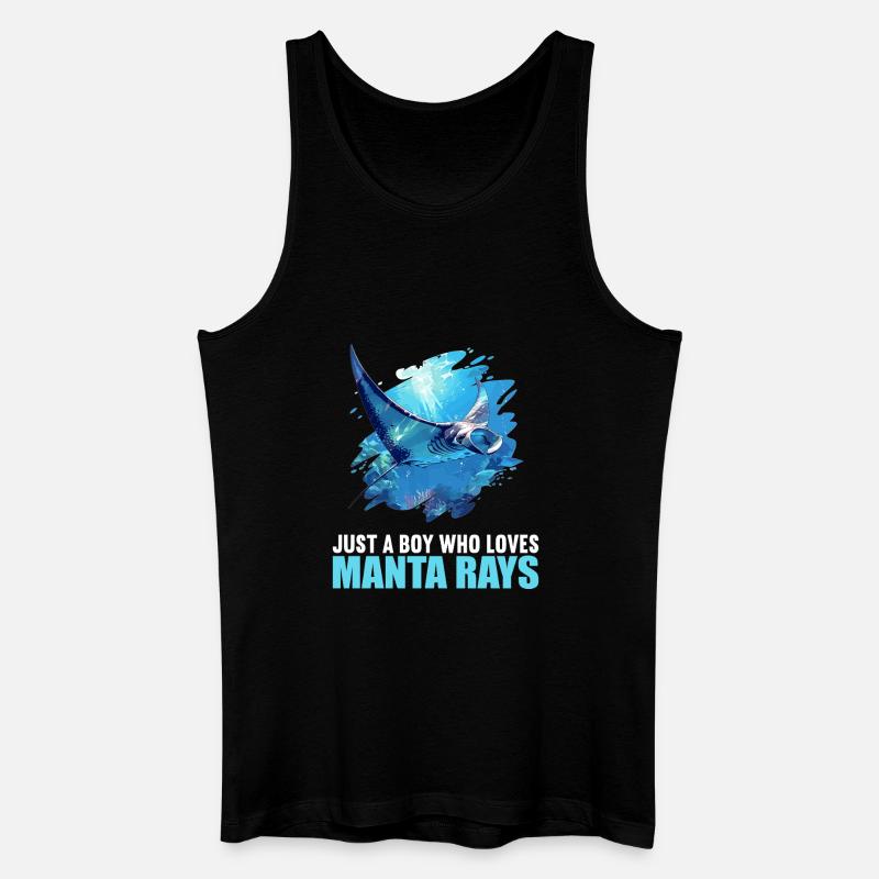 Rochen Mantarochen - Männer Bio Tank Top - Schwarz