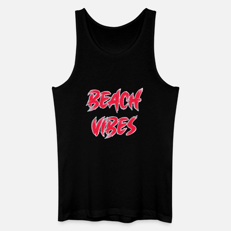 Beach Vibes - Männer Bio Tank Top - Schwarz