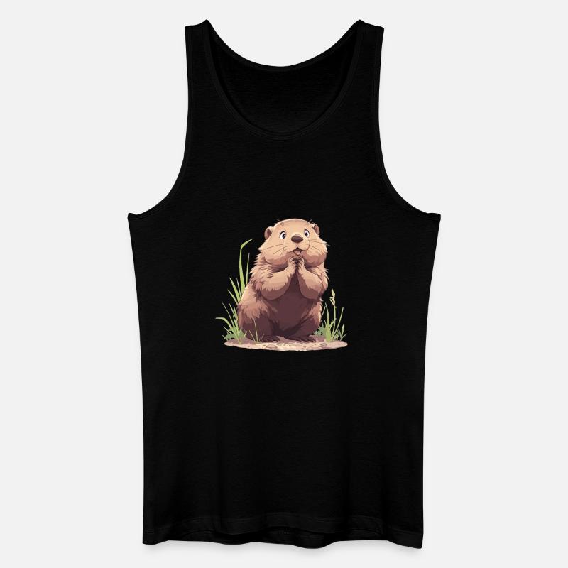 Murmeltiere Murmeltier - Männer Bio Tank Top - Schwarz