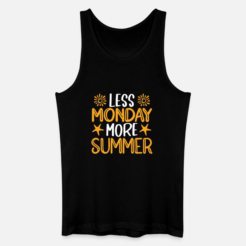 Less Monday more summer - Men’s Organic Tank Top - black