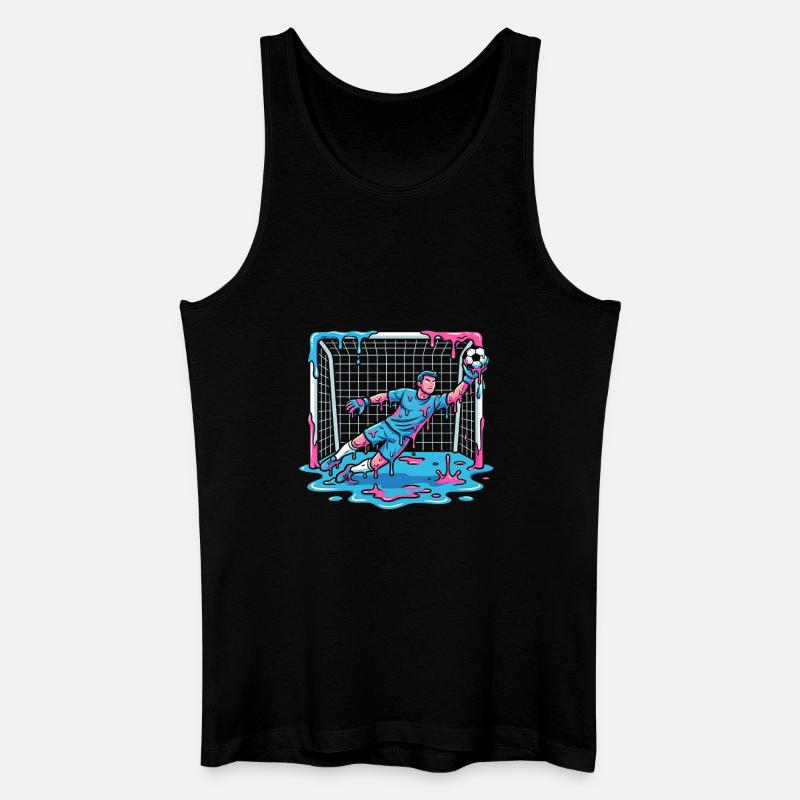 Tropfender Flüssigkeits-Torwart - Männer Bio Tank Top - Schwarz