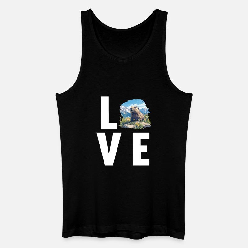 Murmeltiere Murmeltier - Männer Bio Tank Top - Schwarz