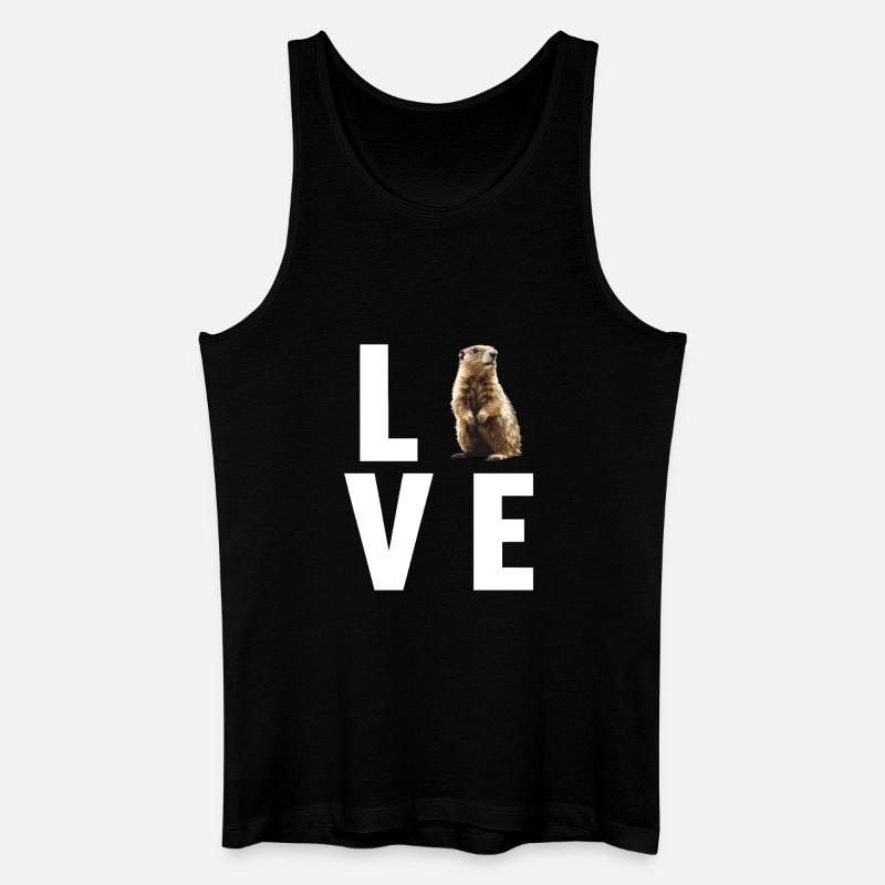 Murmeltiere Murmeltier - Männer Bio Tank Top - Schwarz