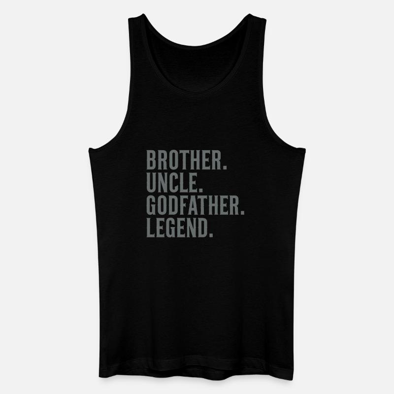 Brother Uncle Godfather Legend - Männer Bio Tank Top - Schwarz
