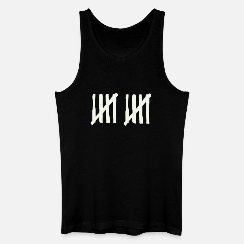 stripes_10 - Männer Bio Tank Top - Schwarz