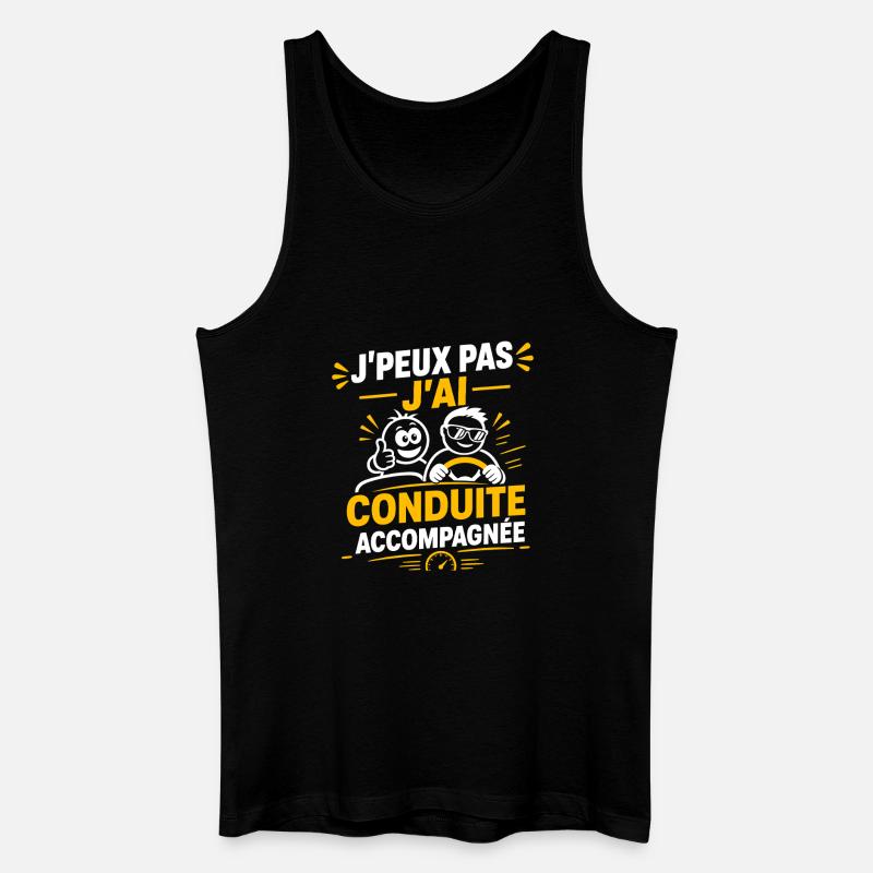 Conduite Accompagnée - Débardeur bio Homme - noir